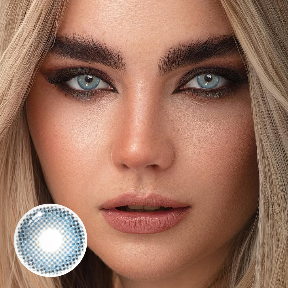 Lazuli Pear Blue Coloured Contact Lenses